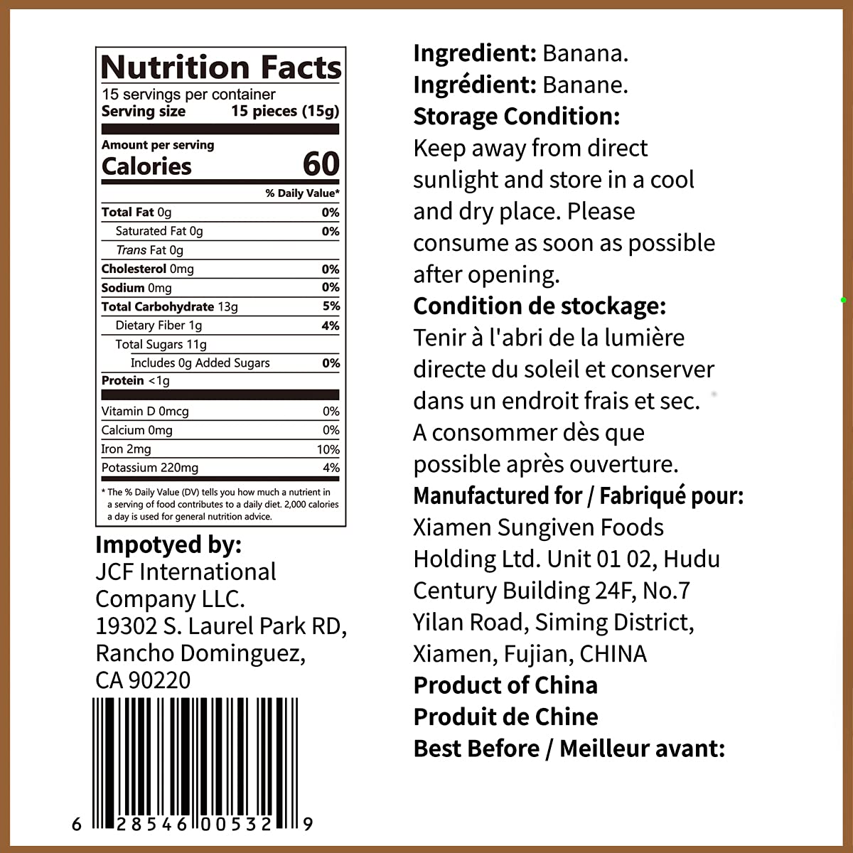 ONETANG Freeze-Dried Fruit Banana Chips, 10 Pack Single-Serve Pack, Non GMO, Kosher, No Add Sugar, Gluten free, Vegan, Healthy S