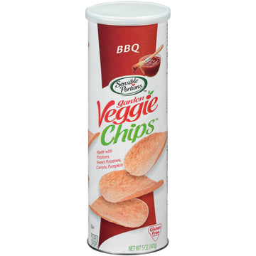 Sensible Portions Stacked Garden Veggie Chips, Bbq, 5 Oz (Pack Of 12)