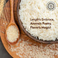 Pride Of India Extra Long Basmati Rice - Naturally Aged Aromatic Grain, 1.5 Pound Jar