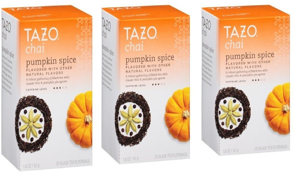 TAZO Chai Tea Pumpkin Spice - 60 Bags (3 Pack) - 20 Count