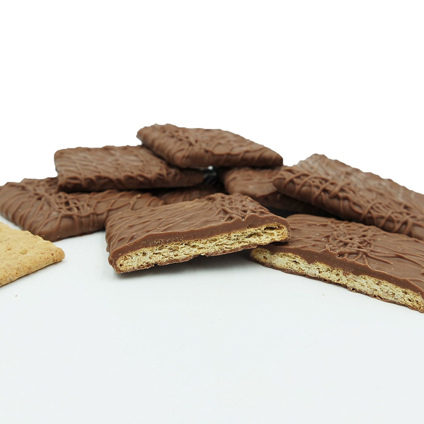Philadelphia Candies Milk Chocolate Covered Honey Graham Crackers 1 Pound Gift Box Brown