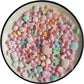 Clonynix Edible Pink Ocean Mermaid Candy Sprinkles, 3.5 oz, Cake Cupcake Toppers, Starfish Shell Decorations