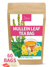 TeeLux Mullein Leaf Tea Bags, Caffeine Free, Biodegradable, 60 Count, 3g/Bag