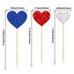 Gyufise 30Pcs Heart Cupcake Toppers Glitter Independence Day Cupcake Picks Valentine'S Day Cake Decorations For Wedding Engageme