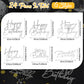 Barydat 24 Pieces Silver Happy Birthday Cake Toppers, Mirror Acrylic, 3.62 x 2.99 x 0.05 inches, 6 Styles, Model SIJ-Bary