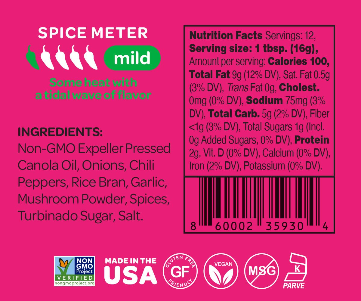 Mr Bing Chili Crisp | Mild - Delicious, Flavorful & Crunchy Chili Oil - Made In Usa Chili Paste Hot Sauce - Gluten Free, Vegan,