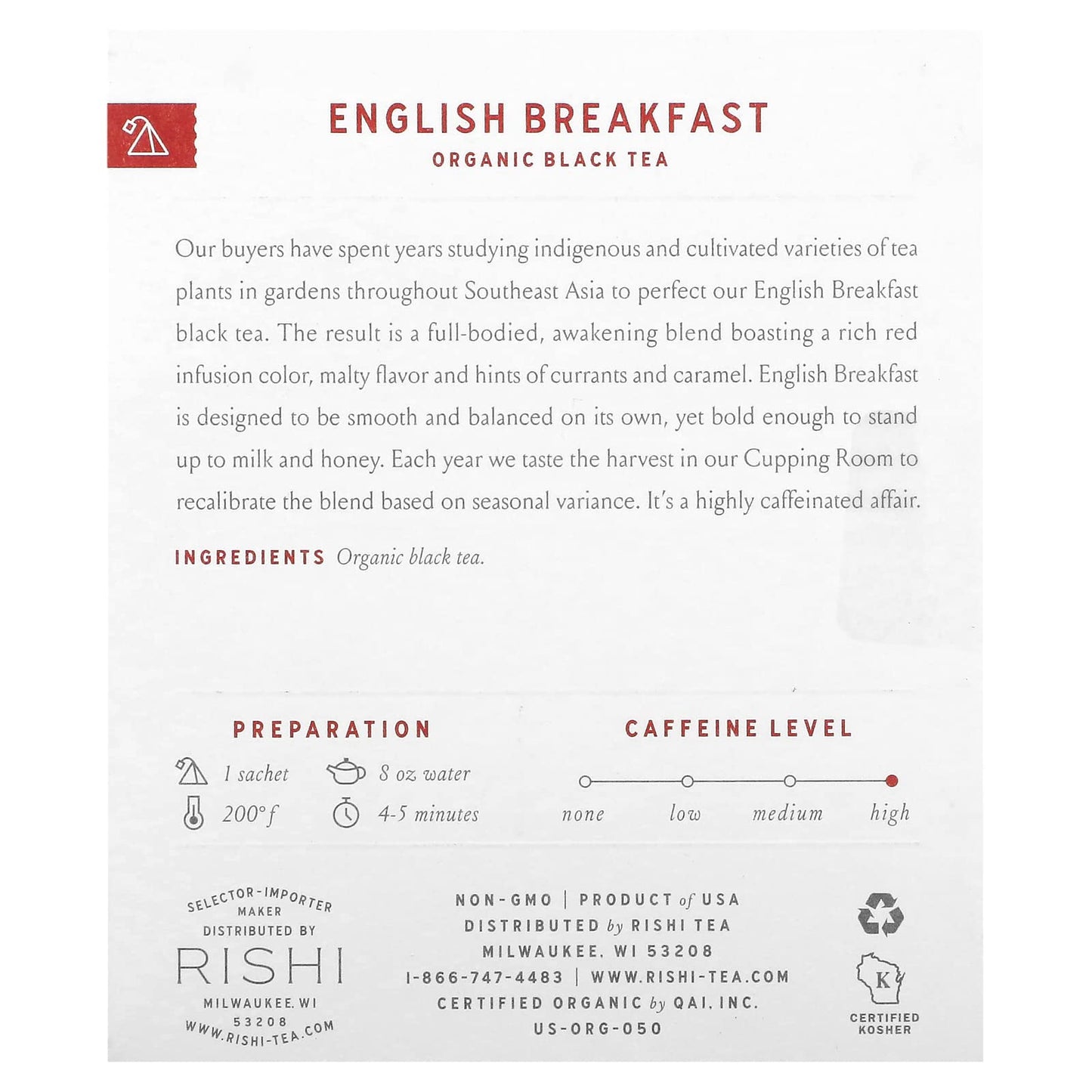 Tea Englsh Breakfst 15Ct
