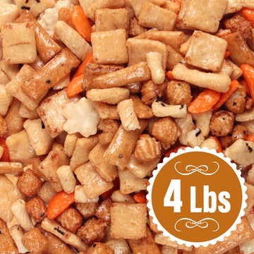 Rice Cracker Mix -4Lbs Pack Of Japanese Snacks Chips, Ideal For Parties, Family Gatherings Or As A Quick Snack Option, Perfect F