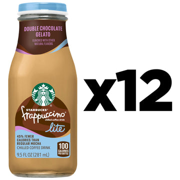 Starbucks Frappuccino Lite, Chocolate Gelato, 9.5 Fl Oz Bottles (Pack Of 12)