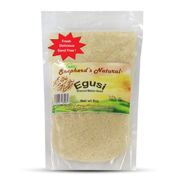 Egusi By Shepherds Natural, Ground Melon Seeds,100% All Natural 227 Grams / 8Oz