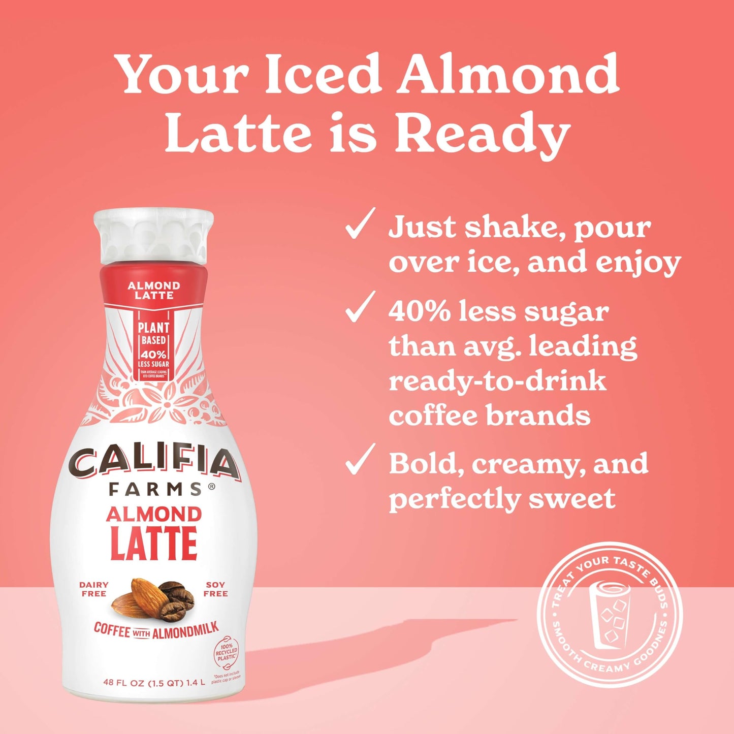 Califia Farms - Xx Espresso Cold Brew Coffee With Almond Milk, 48 Oz, 100% Arabica, Dairy Free, Plant Based, Vegan, Gluten Free,