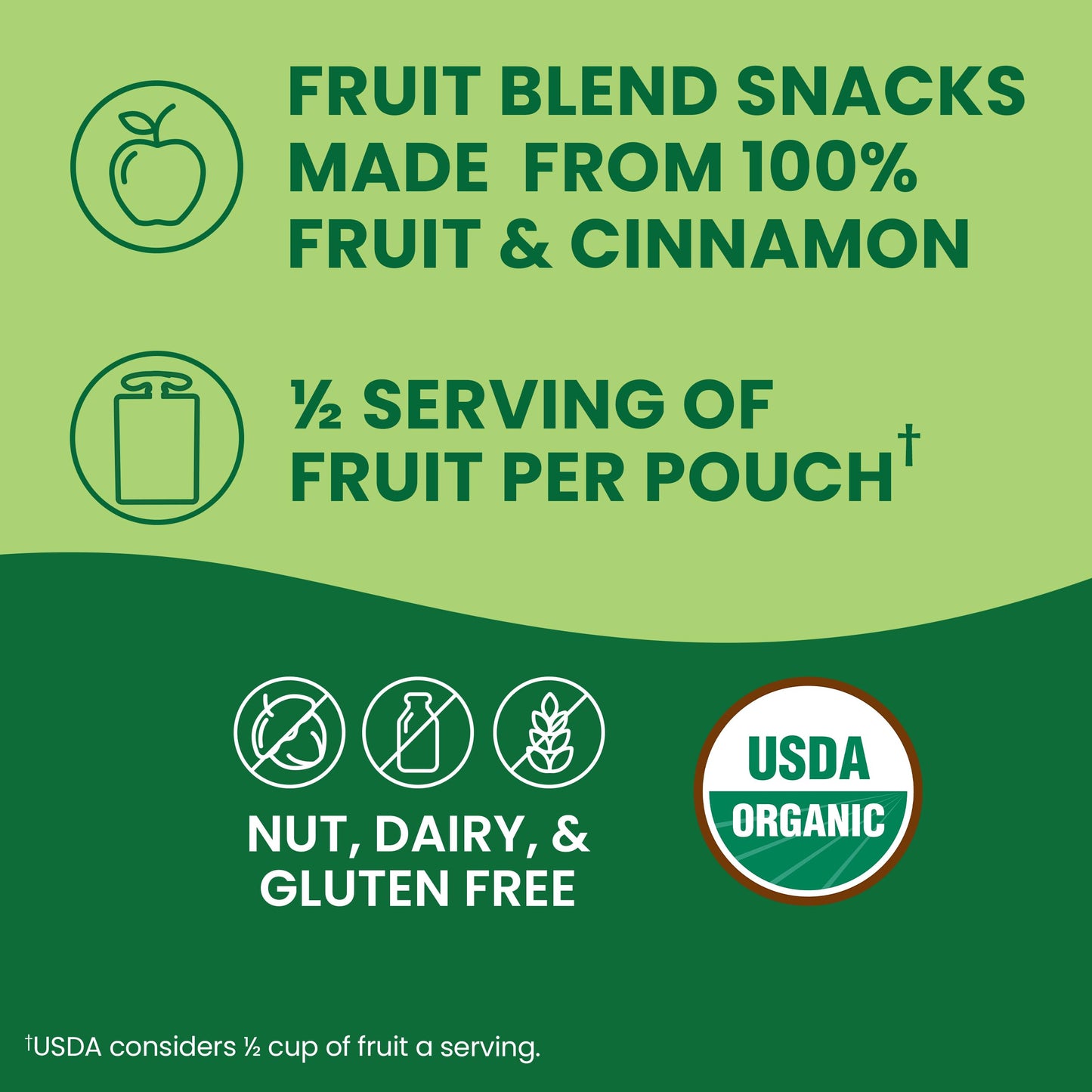 GoGo squeeZ Organic Applesauce and Fruit Puree  Apple Cinnamon  3.2 oz (Pack of 4)  Unsweetened Organic Fruit Snacks for Kids  Gluten Free  Nut Free and Dairy Free  Recloseable Cap  BPA Free Pouches