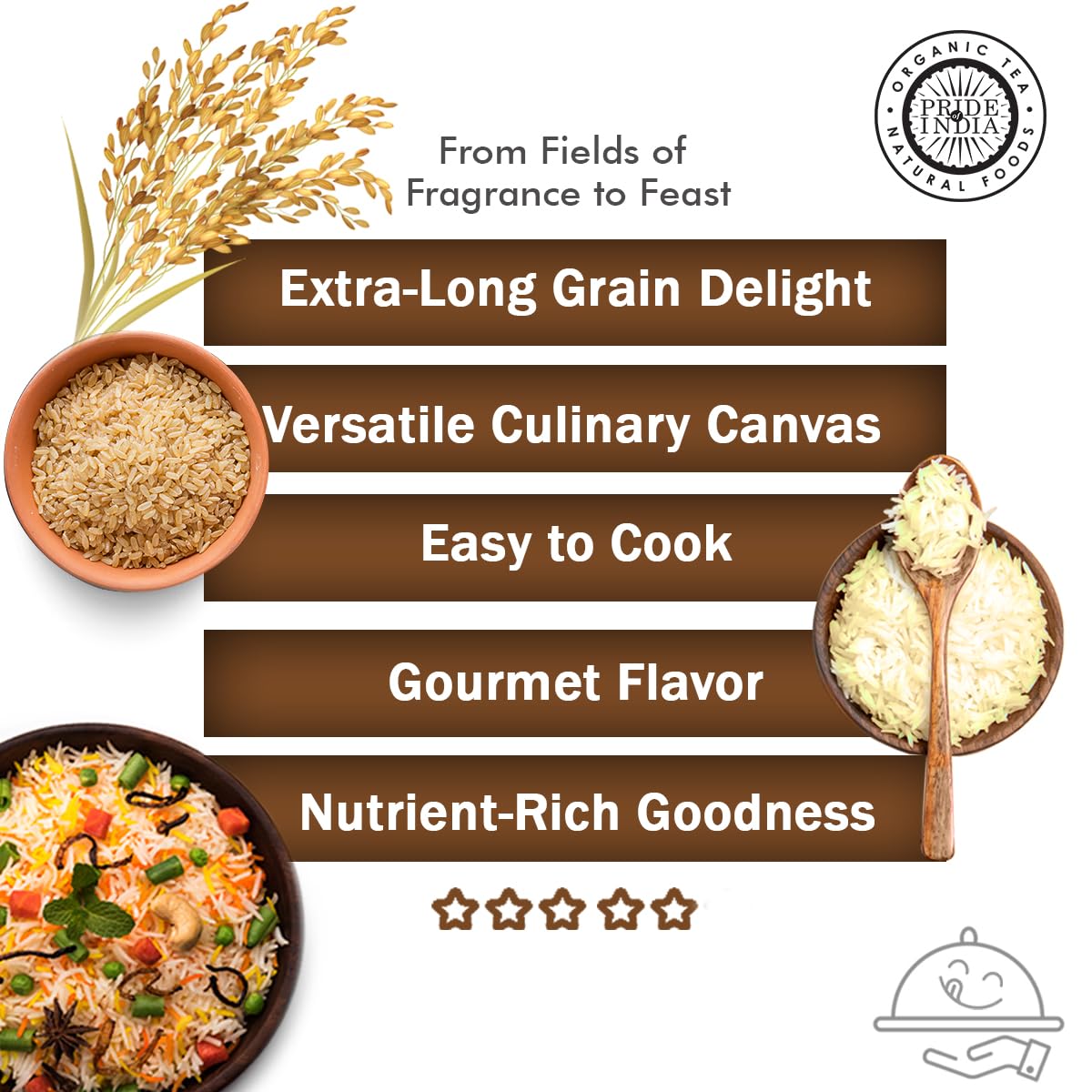 Extra Long Brown Basmati Rice 40 Lbs