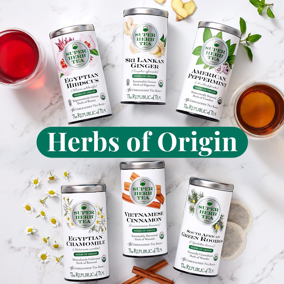 The Republic of Tea Organic Peppermint Herbal Tea - 36 Tea Bags, 1 Count