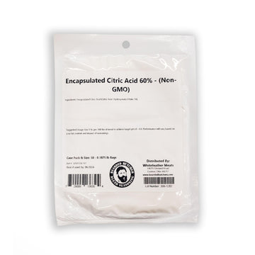 Bearded Butchers Encapsulated Citric Acid 60%, Non-GMO, 3 oz - Sausage Tang Flavor, Ideal for Meat Processing, Summer Sausage, B