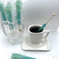 Classic Rock Candy Sticks, Sugar Rock Crystal Lollipops, Individually Wrapped (Pack Of 60, Light Blue Cotton Candy)
