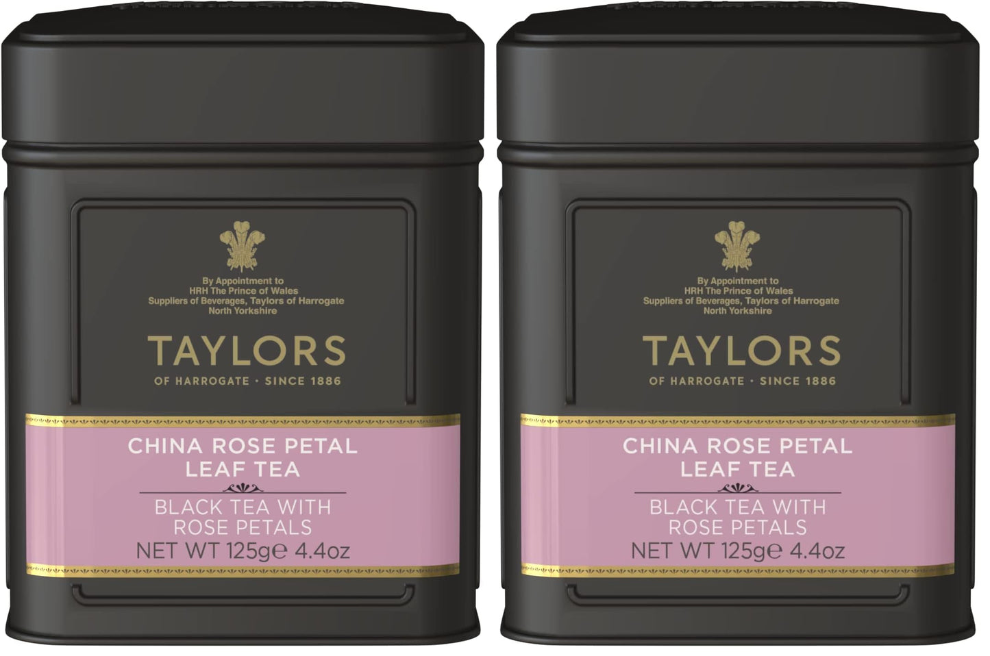 Taylors of Harrogate China Rose Petal Loose Leaf, 4.41 Ounce Tin (Pack of 2)