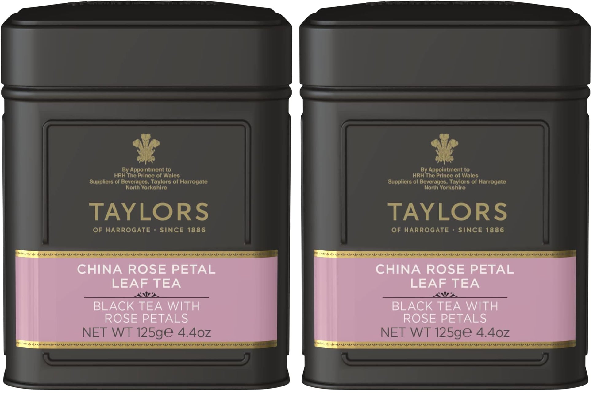Taylors of Harrogate China Rose Petal Loose Leaf, 4.41 Ounce Tin (Pack of 2)
