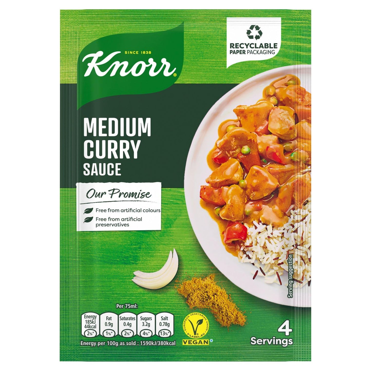Knorr Medium Curry Sauce Mix (5 X 47g packs)