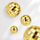 PEUTIER Disco Ball Cupcake Toppers, 30pcs Mini Picks for Cake Decorations, 2.3-4cm, Golden, Model 04098