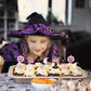 30 Pcs Halloween Cupcake Toppers Glitter Witch Hat Pumpkin Boo Ghost Spider Cupcake Picks Happy Halloween Theme Baby Shower Birt
