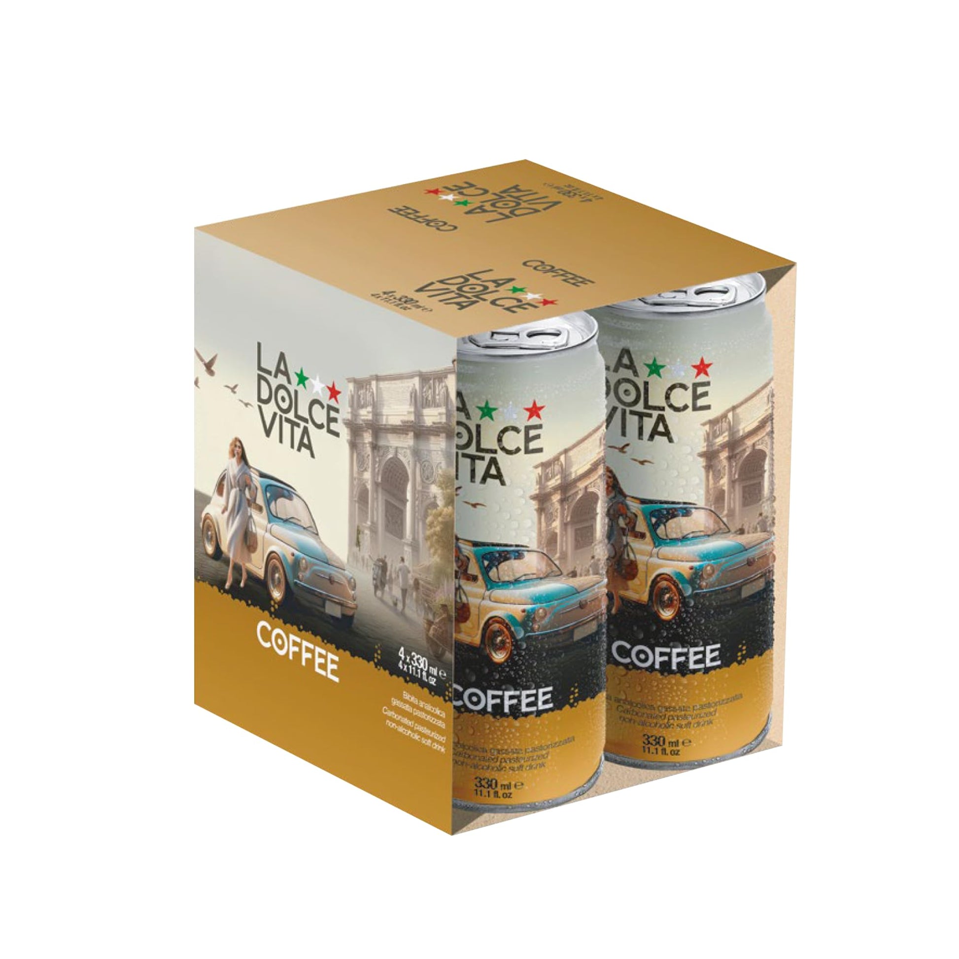 La Dolce Vita Italian Soda (Pack of 4, Coffee)