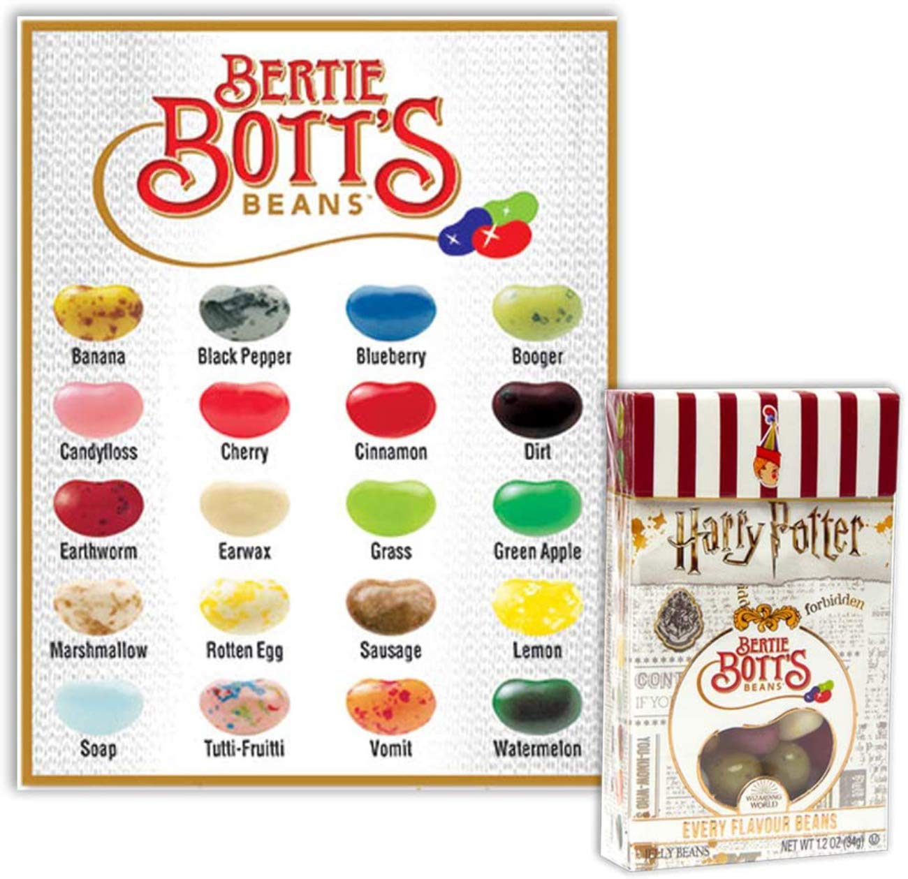Jelly Belly Bertie Botts Every Flavour Jelly Beans, 1.2 OZ (Pack of 3), Black
