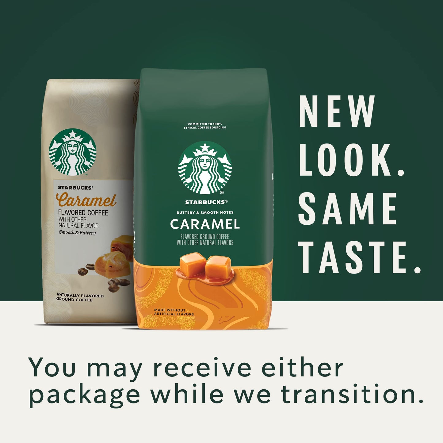 Starbucks Ground Coffee, Caramel Flavored Coffee, Naturally Flavored, 100% Arabica 1 Bag (11 Oz)