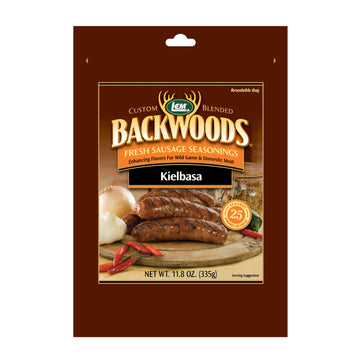 Lem Products Backwoods Kielbasa Fresh Sausage Seasoning, Ideal For Wild Game And Domestic Meat, Seasons Up To 25 Pounds Of Meat, 11.8 Ounce Packet