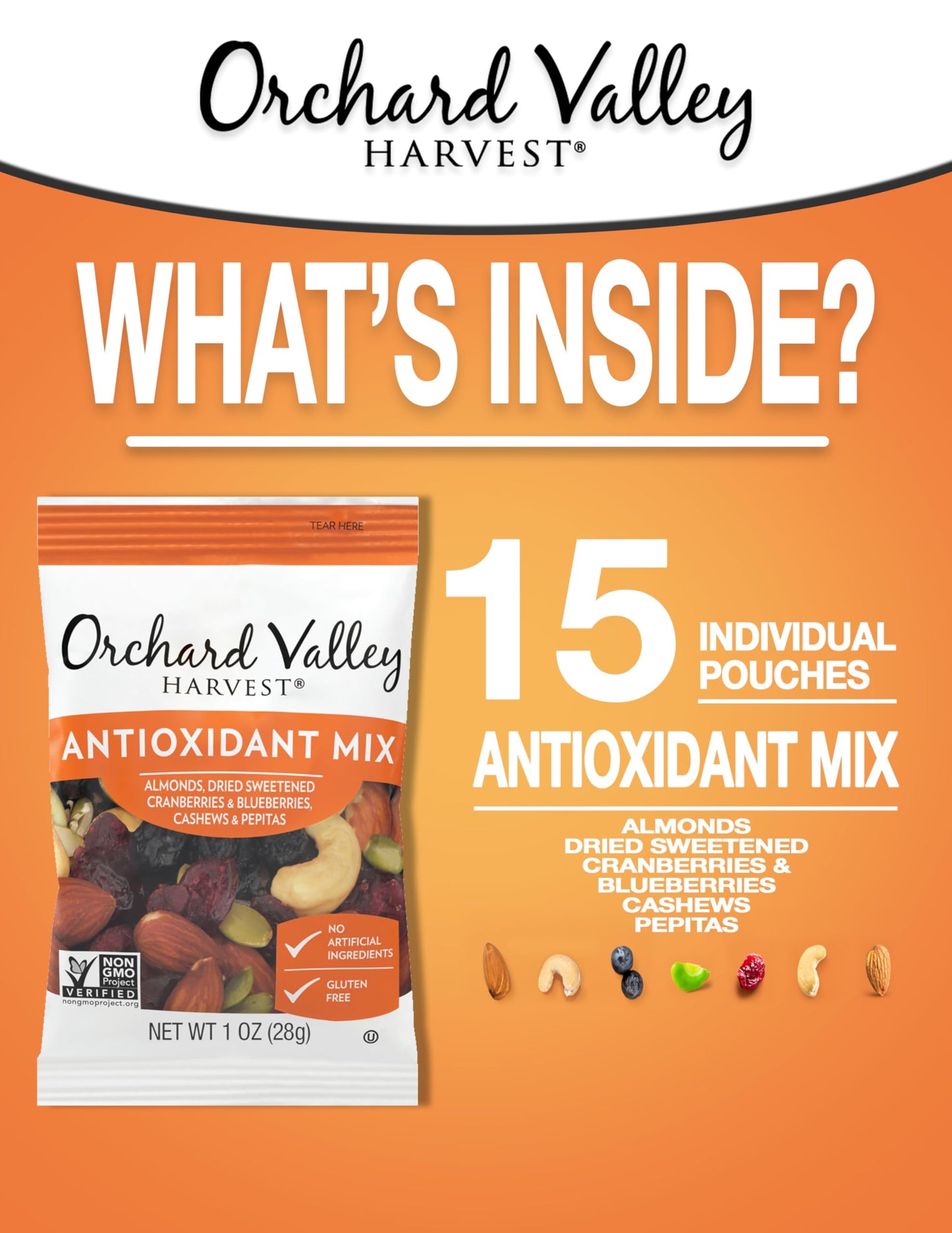 Orchard Valley Harvest Antioxidant Mix, 1 Oz, 15 Ct