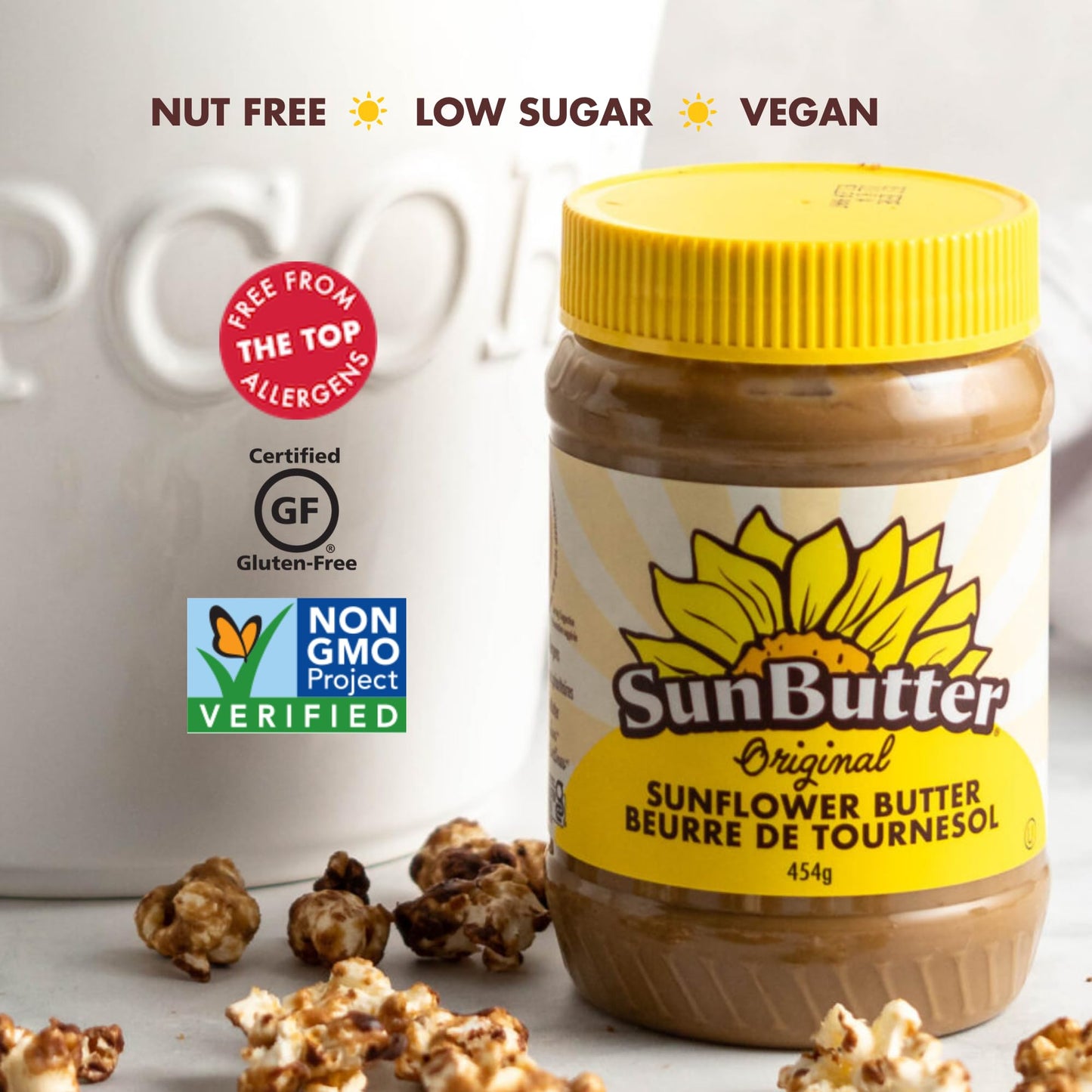 SunButter Original Sunflower Seed Butter, 16 oz (6 Pack of 6) - Nut Free Spread with 7g Plant-Based Protein, Roasted Rich & Savo