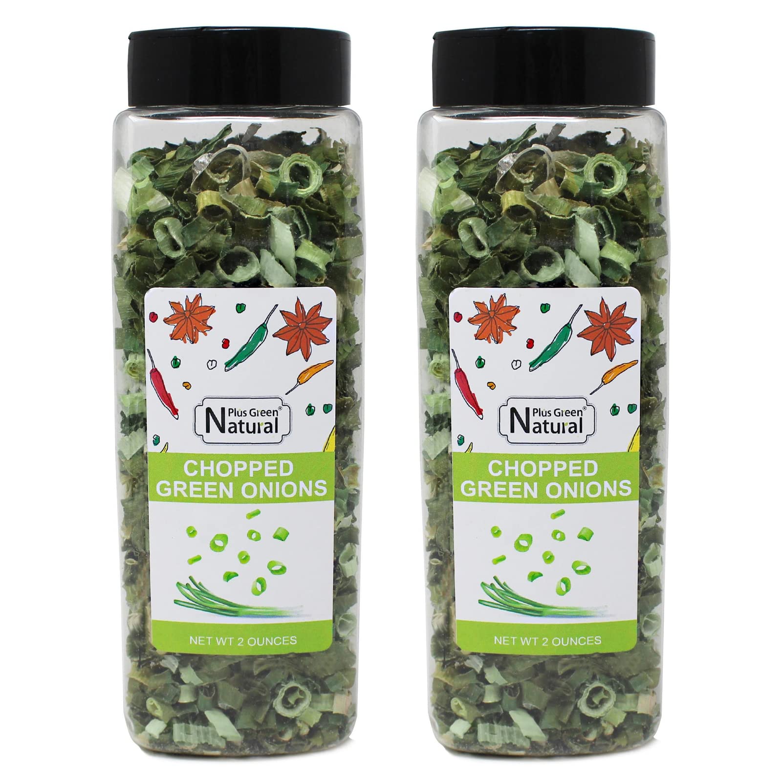 Freeze Dried Chopped Green Onions 4 Ounce, All Natural Non Gmo Gluten Free Dry Green Onions