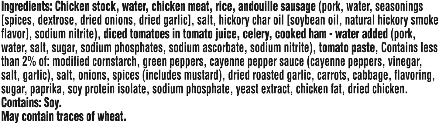 Campbells Chunky Soup, Jazzy Jambalaya with Chicken, Sausage and Ham Soup, 18.6 oz Can (Pack of 12)