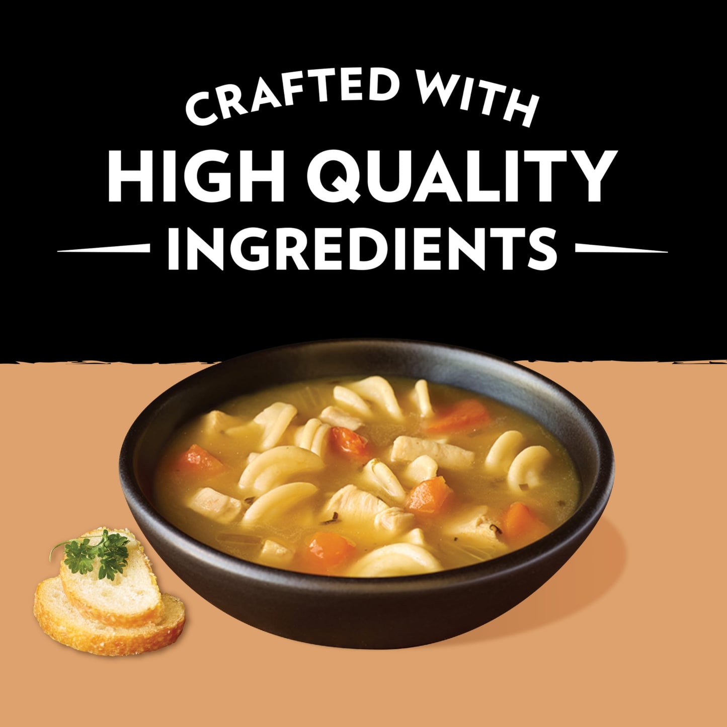 Campbell'S Slow Kettle Style Roasted Chicken Noodle Soup With White Meat Chicken, 15.5 Oz. Tub
