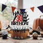 Black Glitter Killer Happy 30Th Birthday Cake Topper, Halloween Zombie Vampire Bloody Friday Birthday D  Cor, Halloween Horror T