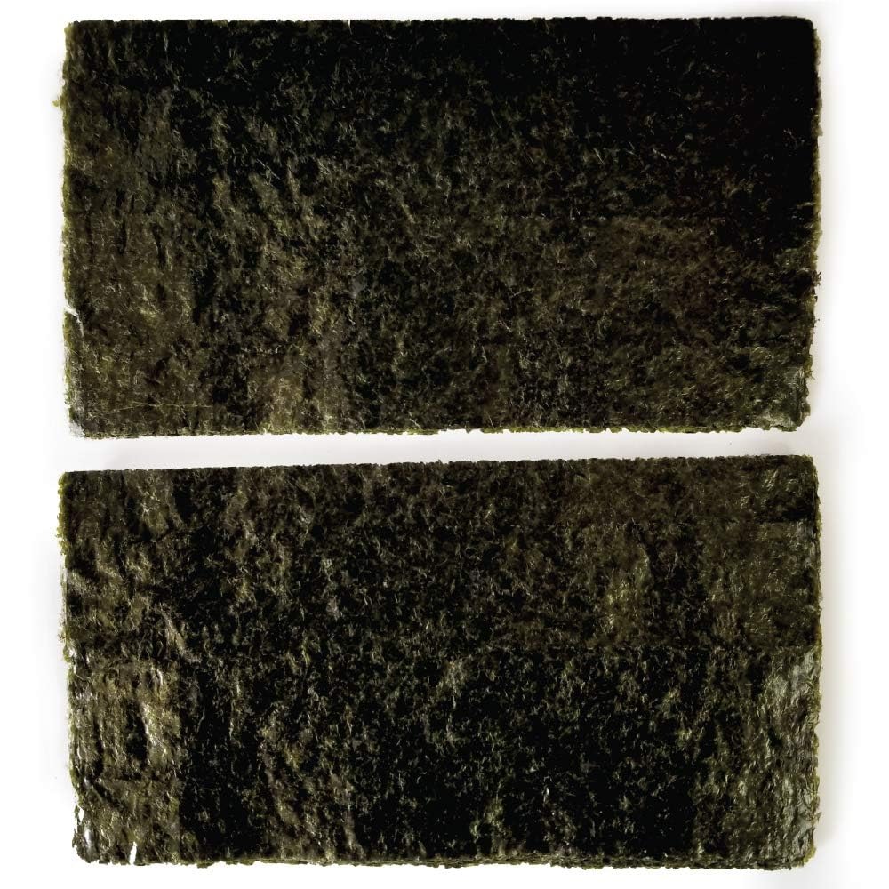 Blue Ocean Sushi Nori Seaweed Half Cut 200 Sheets 280Gram Yaki Roasted Rolls Wraps 100% Natural Laver Fresh Maki Premium Thick Q