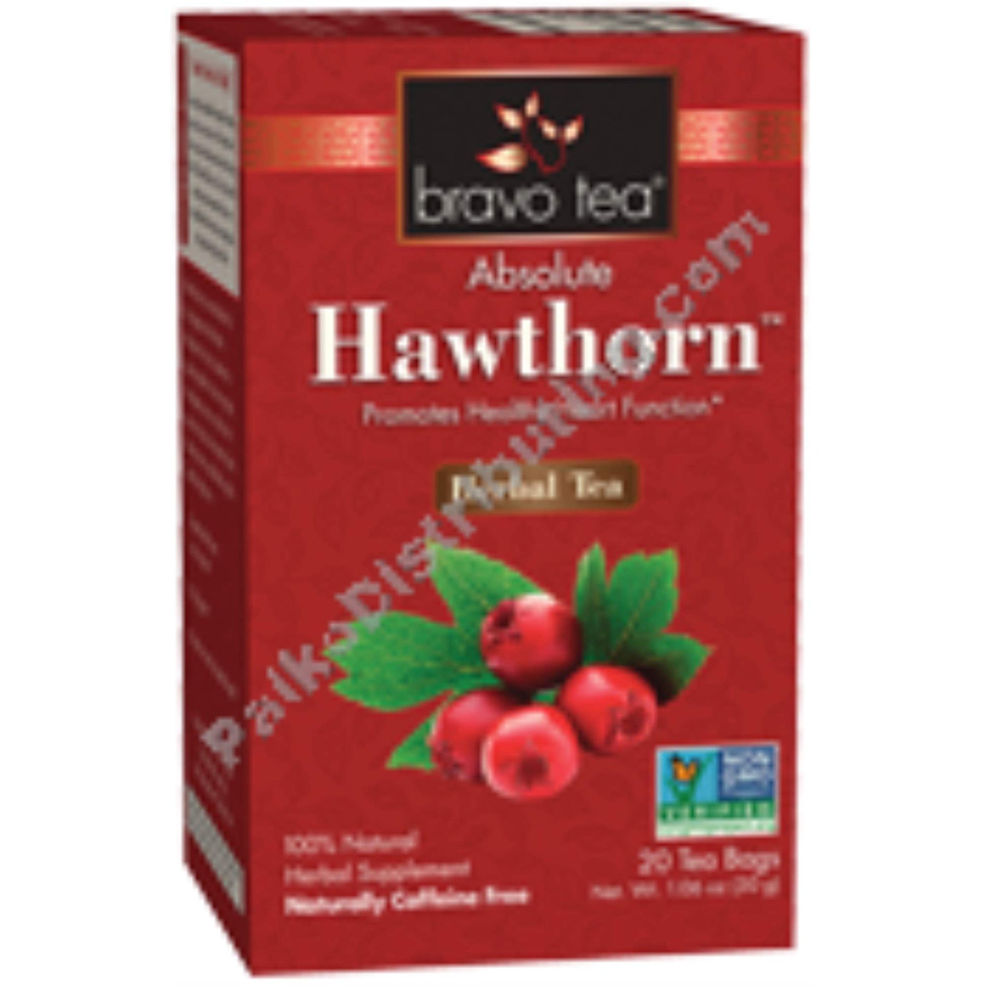 Bravo Tea Hawthorn Berry Herbal Tea, Caffeine Free, 20 Tea Bags, 1 Count, Model BT-65