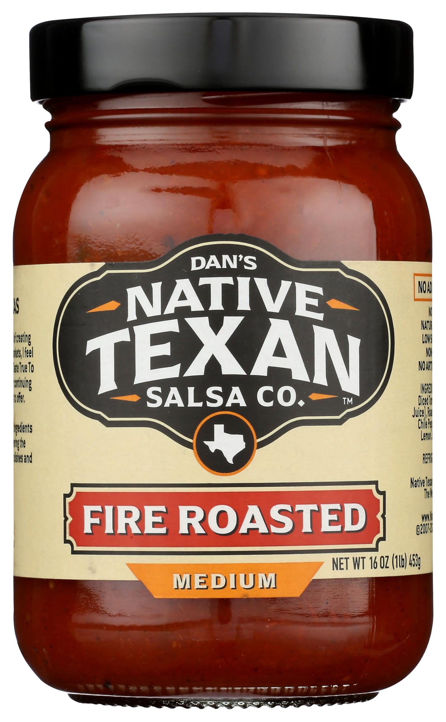 Native Texan Fire Roasted Medium Salsa 16 oz (Pack of 6)