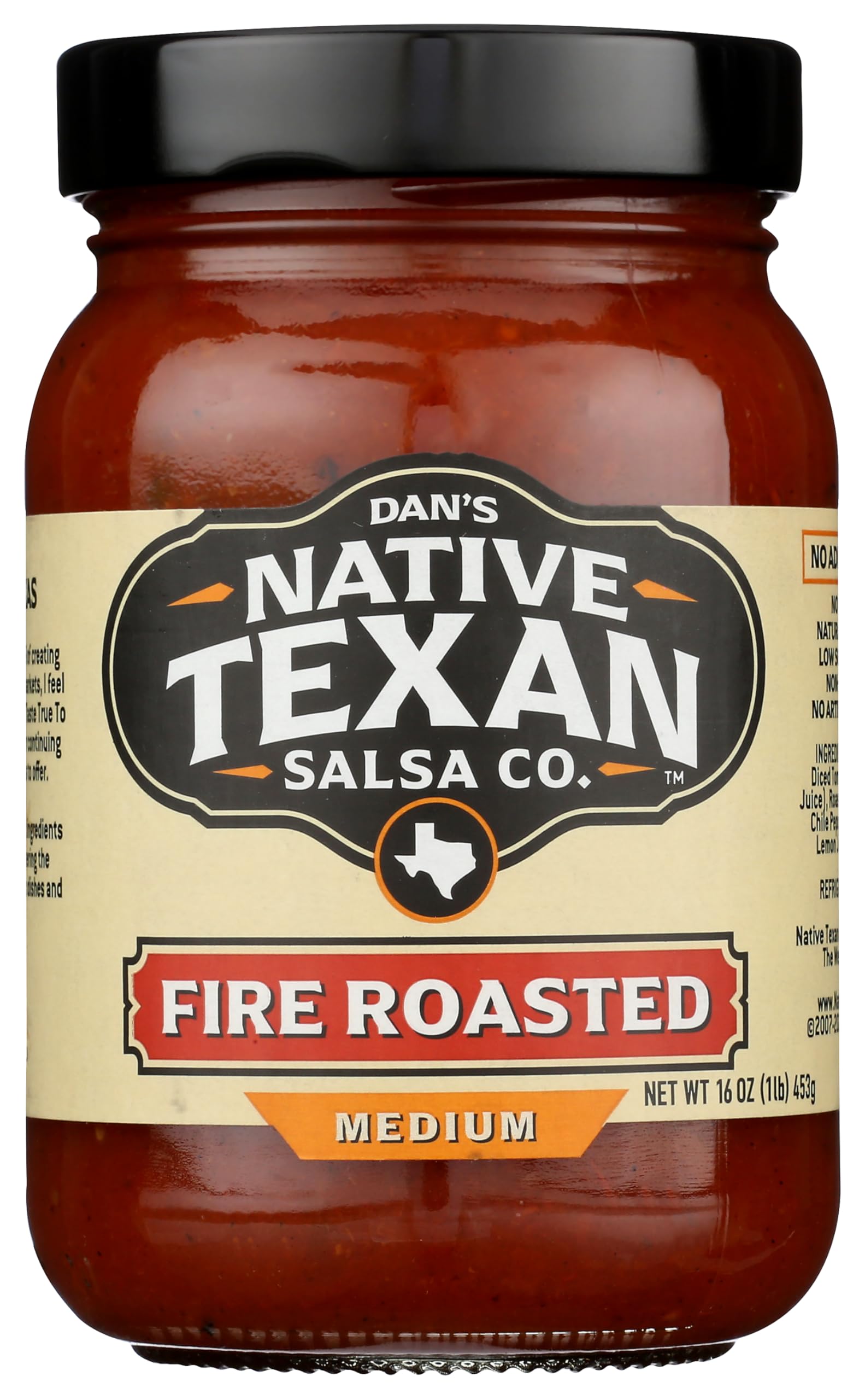 Native Texan Fire Roasted Medium Salsa 16 oz (Pack of 6)