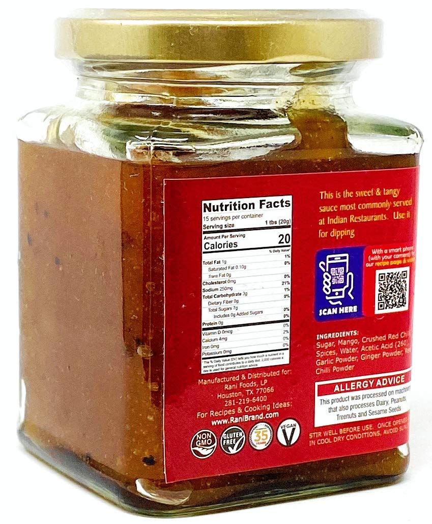 Rani 14-Spice Eshamaya'S Mango Chutney (Indian Preserve) 10.5Oz (300G) Glass Jar, Ready To Eat, Vegan ~ Gluten Free, All Natural