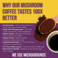 Grateful Earth Mushroom Coffee, Coconut Instant Coffee with Cinnamon & Turmeric, 40 Count (Pack of 2)