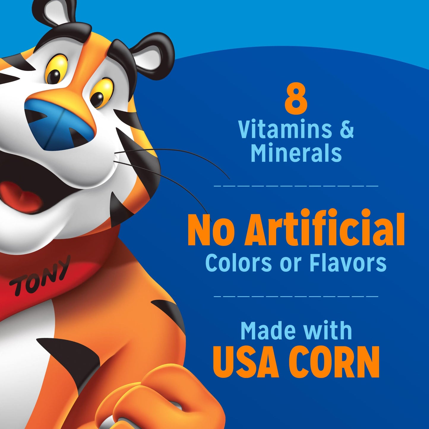 Frosted Flakes Breakfast Cereal, 8 Vitamins and Minerals, Kids Snacks, Large Size, Original, 17.3oz Box (1 Box)