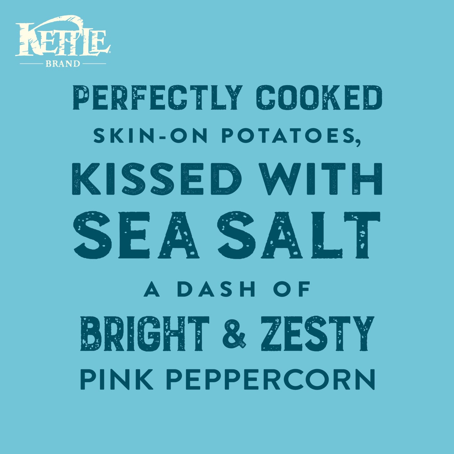 Kettle Brand Sea Salt Pink Peppercorn Chips, 6 Oz Bag - Made with Avocado Oil, Perfect Snack