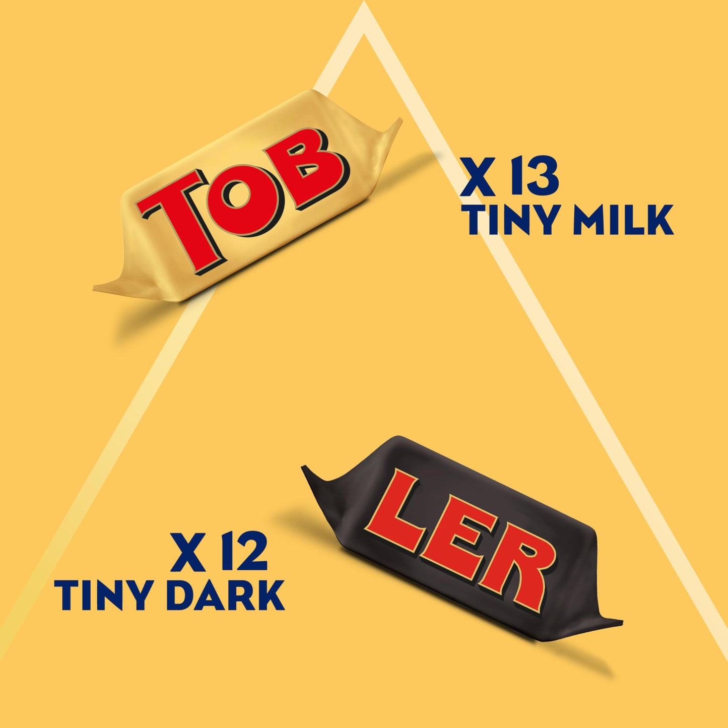 Toblerone Tiny Chocolate Gift Box Variety Pack, 25 Pieces (Milk & Dark Chocolate)