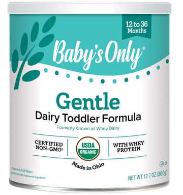 Baby'S Only Organic Whey & Dairy Protein Gentle Toddler Formula, 12.7 Oz (Pack Of 1)   Usda Organic  Clean Label Project Verifie