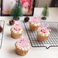 Gyufise Edible Snowflakes Cupcake Toppers - 60Pcs Wafer Paper Sprinkles for Christmas Winter - Pink