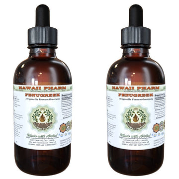 Hawaii Pharm Organic Fenugreek Liquid Extract Dried Fruit Glycerite 2x4 oz