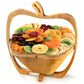 Dried Fruit Favorites on Apple Shape Bamboo Tray, Converts to Bowl for Mothers Day, Birthday, Thank You, Corporate Gifts by Blu