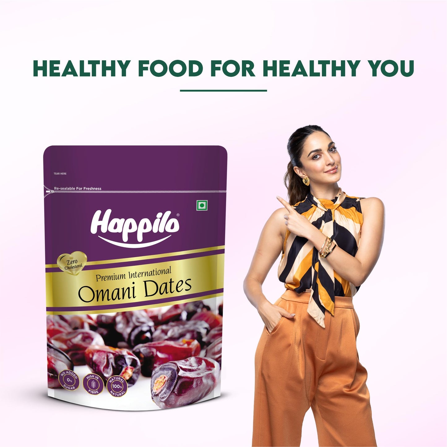 Happilo Enhanced International Omani Dates, 250G