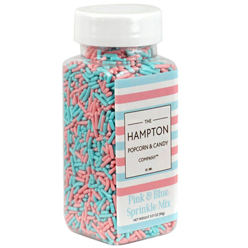 Blue & Pink Sprinkles Jimmies 3.17 oz, Gender Reveal Candy, Pink and Blue Candy, Sprinkles For Cake Decorating, Cake Sprinkles, 